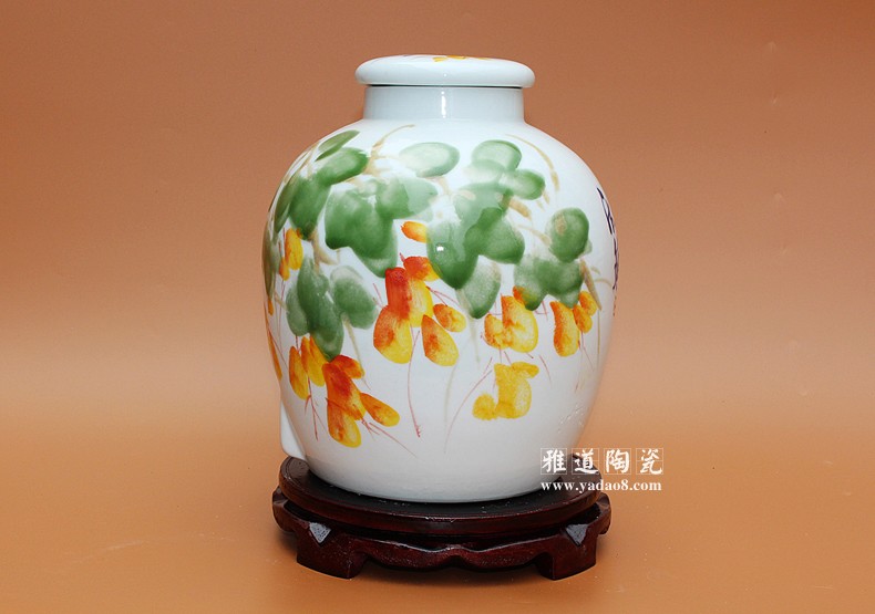 景德鎮手繪30斤工藝陶瓷酒壇濃濃情意