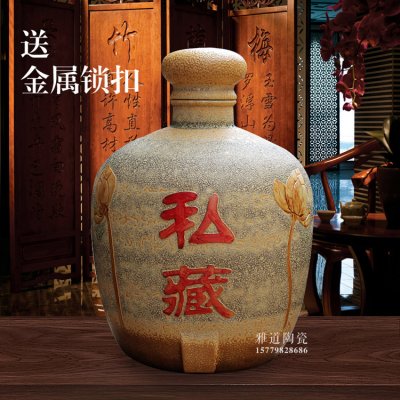 藏酒必備復古雕刻100斤裝陶瓷酒壇