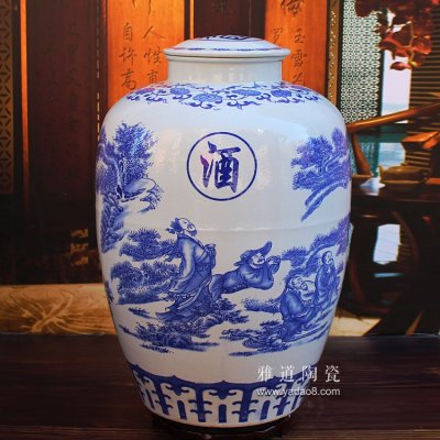 100斤景德鎮陶瓷青花酒壇