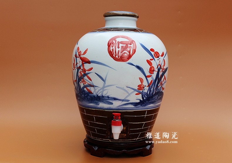 景德鎮手繪陶瓷酒壇-清香
