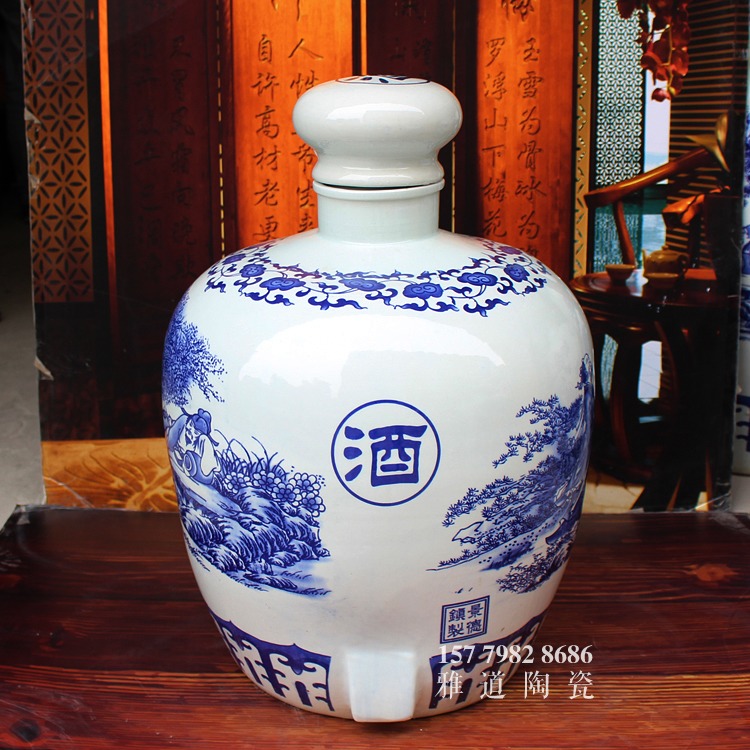 青花陶瓷酒壇系列-小口100斤