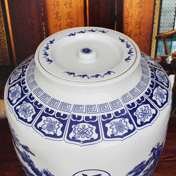 200斤青花陶瓷酒壇