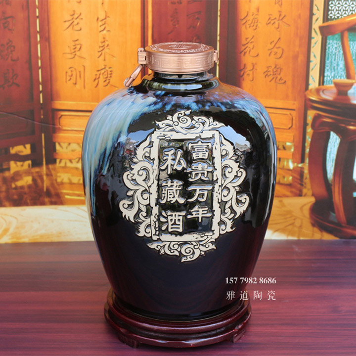 景德鎮10斤20斤雕刻密封加厚酒壇