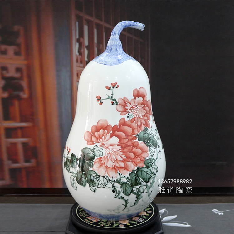 景德鎮陶瓷葫蘆花瓶（富貴吉祥）
