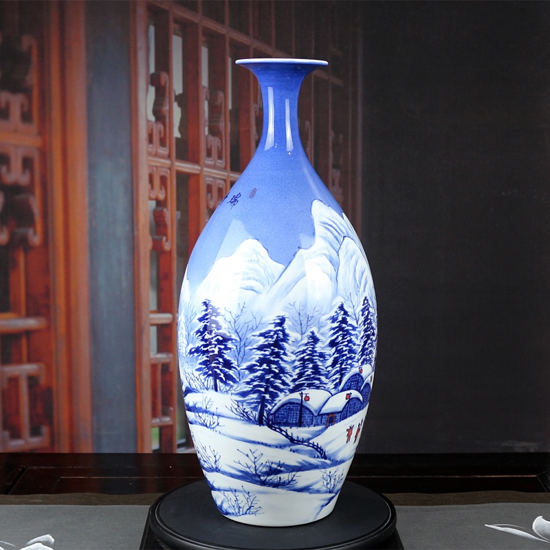 王云喜手繪景德鎮陶瓷花瓶（瑞雪）(圖6)