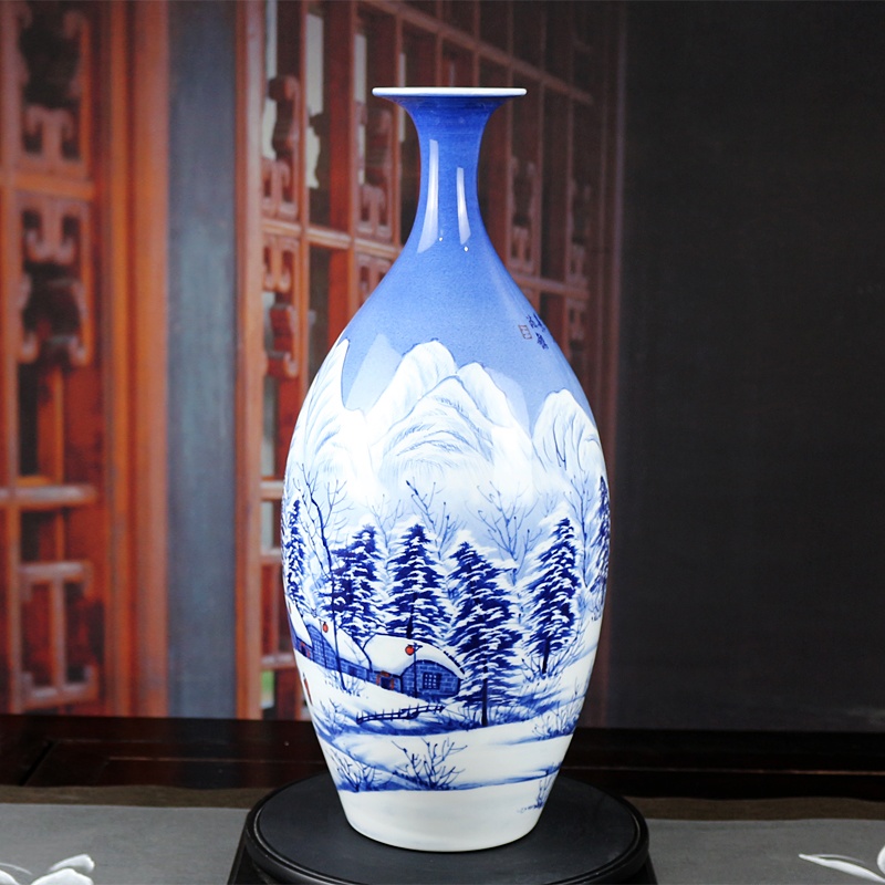 王云喜手繪景德鎮陶瓷花瓶（瑞雪）(圖3)