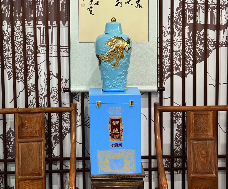 景德鎮陶瓷5斤10斤龍紋酒壇禮盒(圖4)