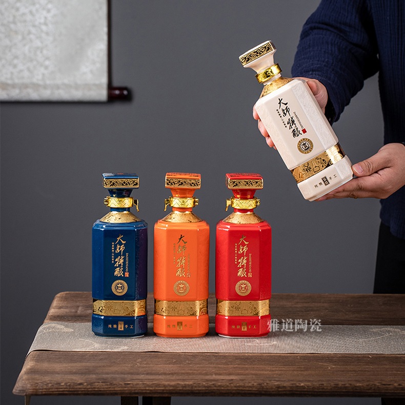 一斤裝高檔陶瓷酒壇禮盒（大師特釀）(圖3)