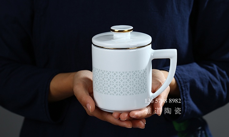 高檔陶瓷商務會議禮品茶杯（熱門定制款）