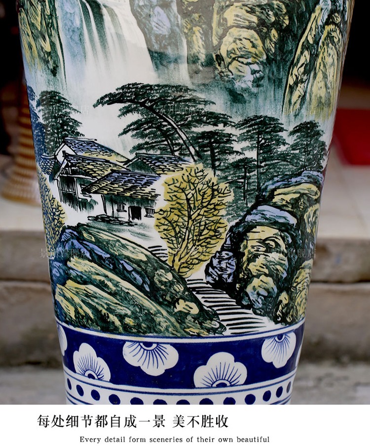 景德鎮手繪室內陶瓷大花瓶（江山多嬌）