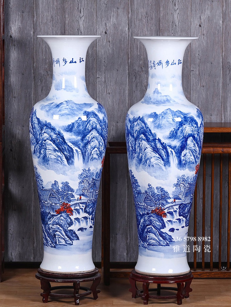 景德鎮陶瓷藝術客廳大花瓶（江山多嬌）