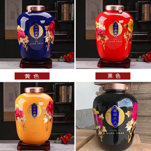 60斤麥稈畫精品陶瓷酒壇