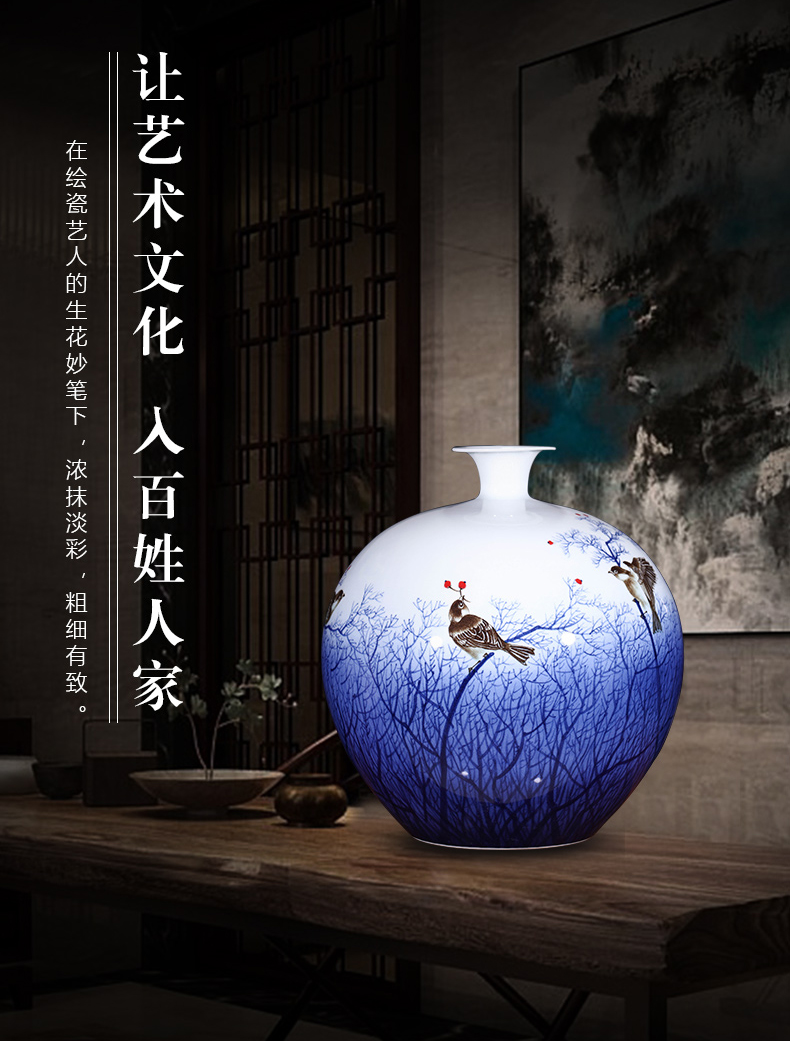 景德鎮名家手繪陶瓷工藝花瓶鴻運當頭